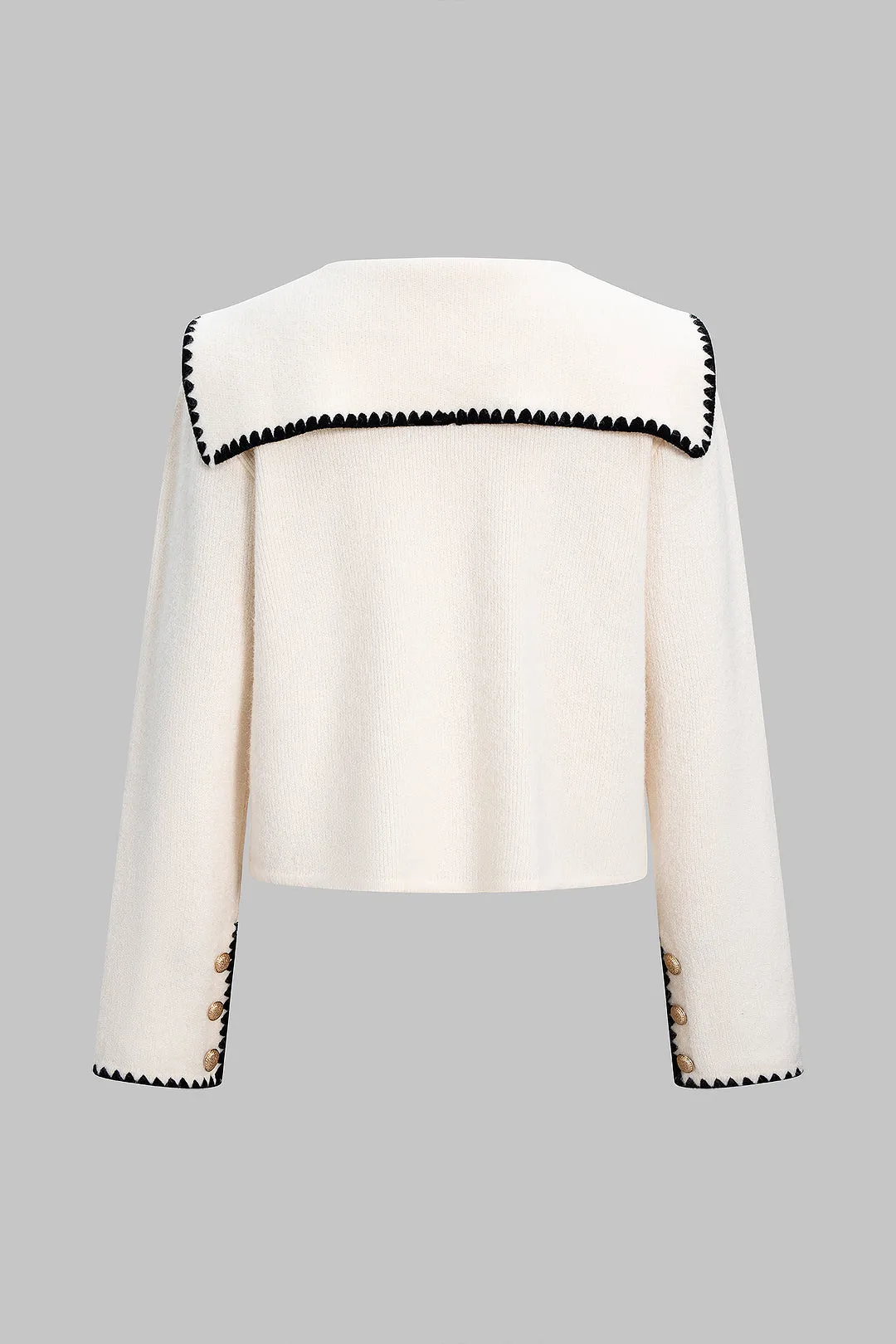 Knit Contrast Button Cardigan sold by Micas product image thumbnail 2