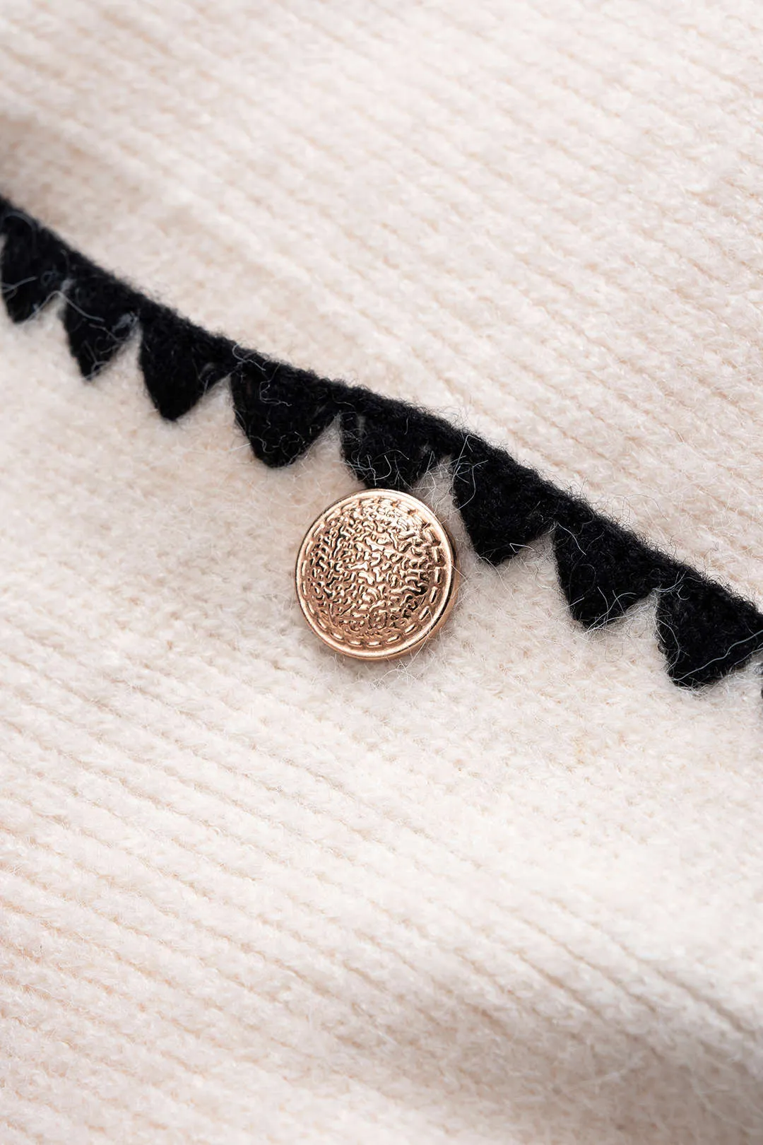 Knit Contrast Button Cardigan sold by Micas product image thumbnail 3