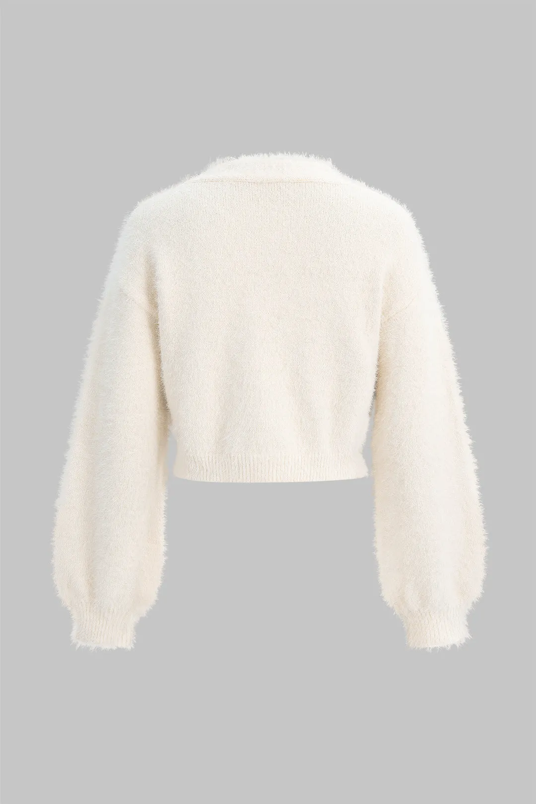 Knit Metallic V-Neck Cardigan sold by Micas product image thumbnail 2