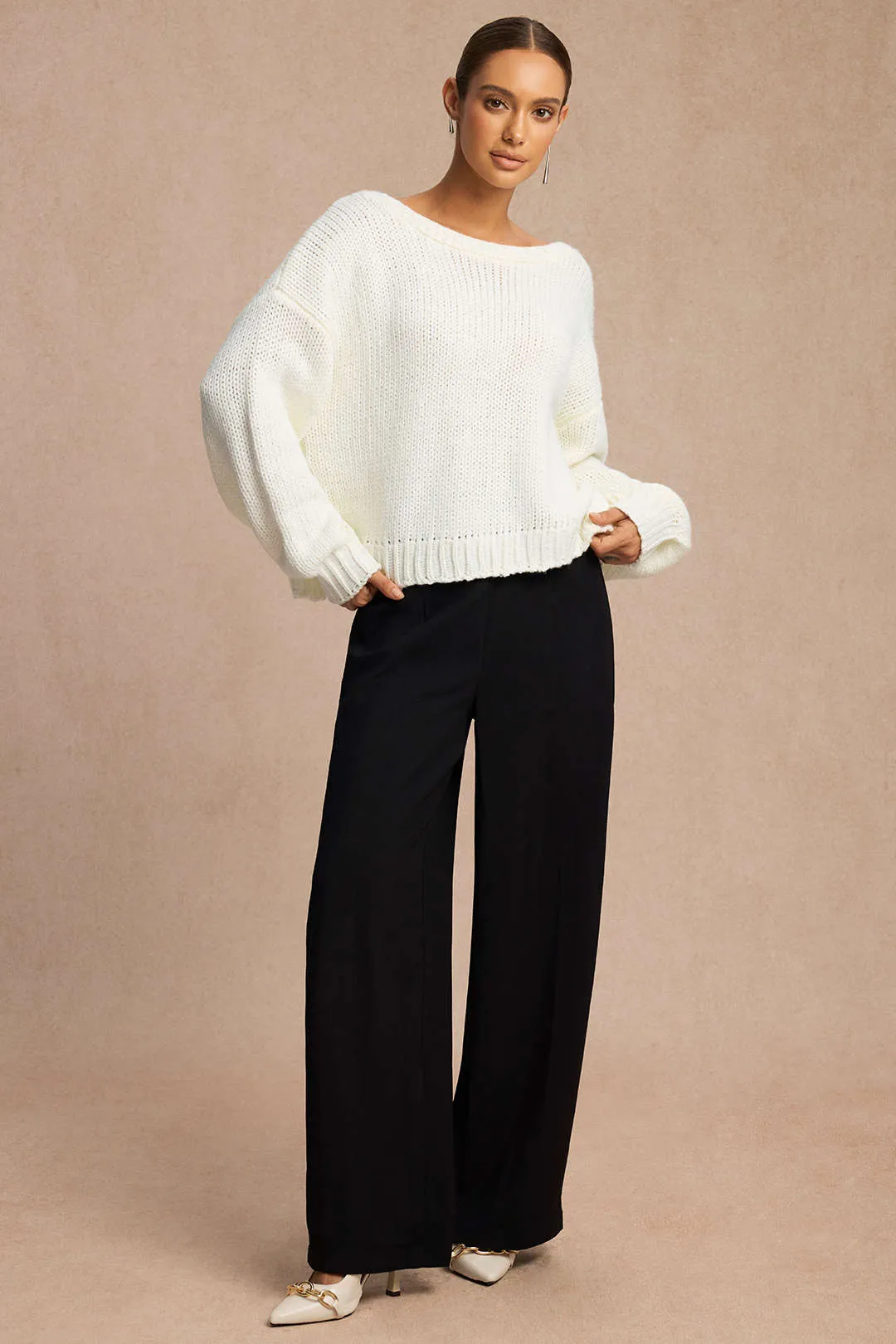 Knit Bow Strappy Backless Cardigan sold by Micas product image thumbnail 4