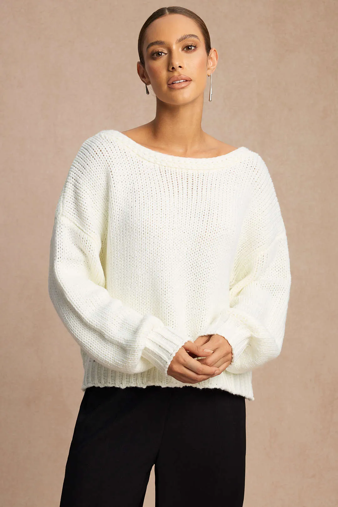 Knit Bow Strappy Backless Cardigan sold by Micas product image thumbnail 2