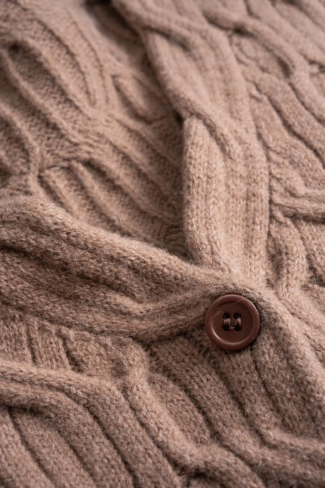 Cable Knit V-Neck Cardigan sold by Micas product image thumbnail 3