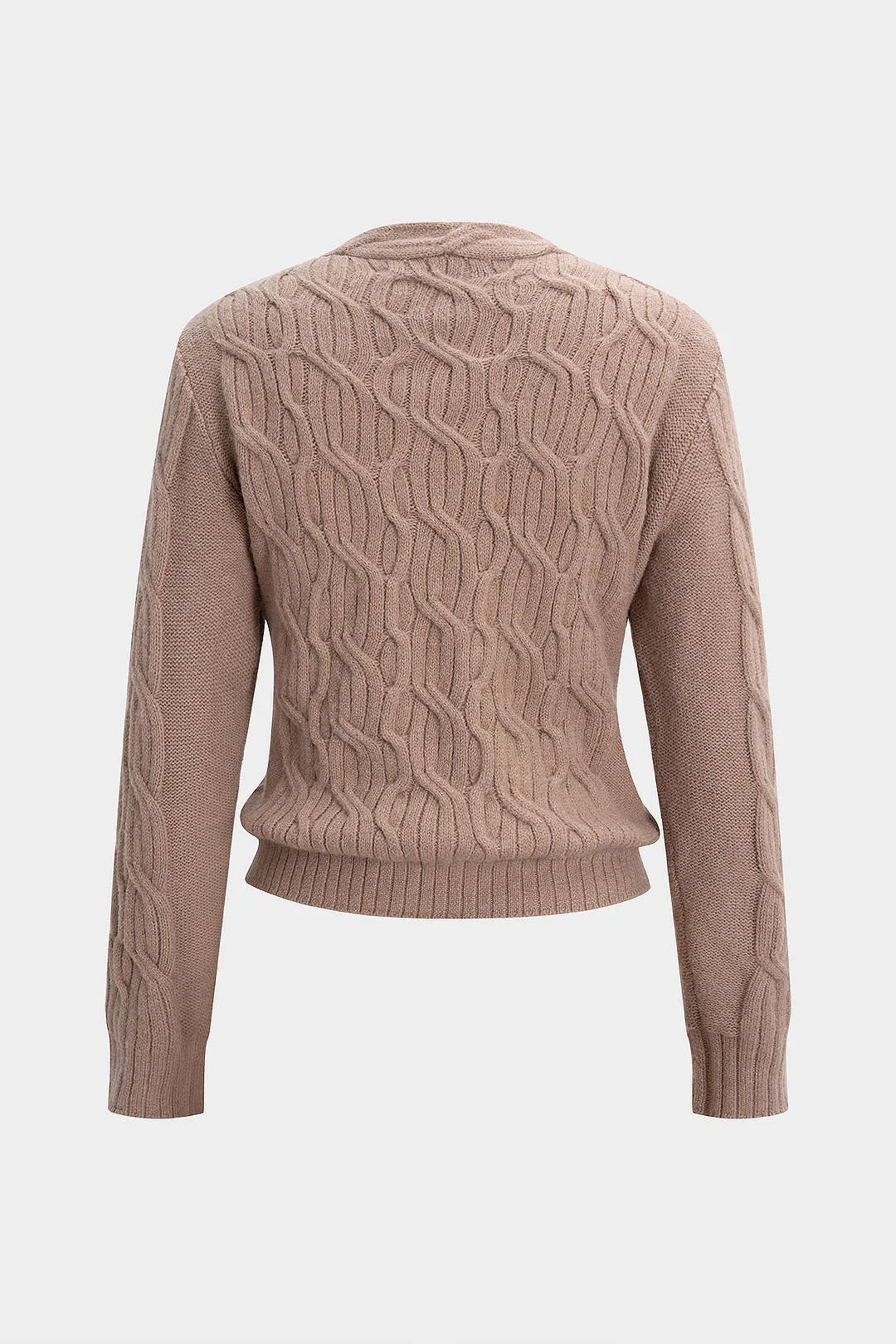 Cable Knit V-Neck Cardigan sold by Micas product image thumbnail 2