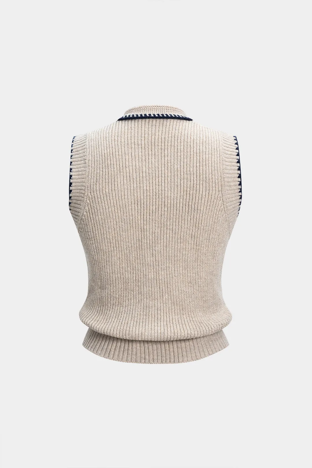 Knit Bow Button Vest sold by Micas product image thumbnail 2