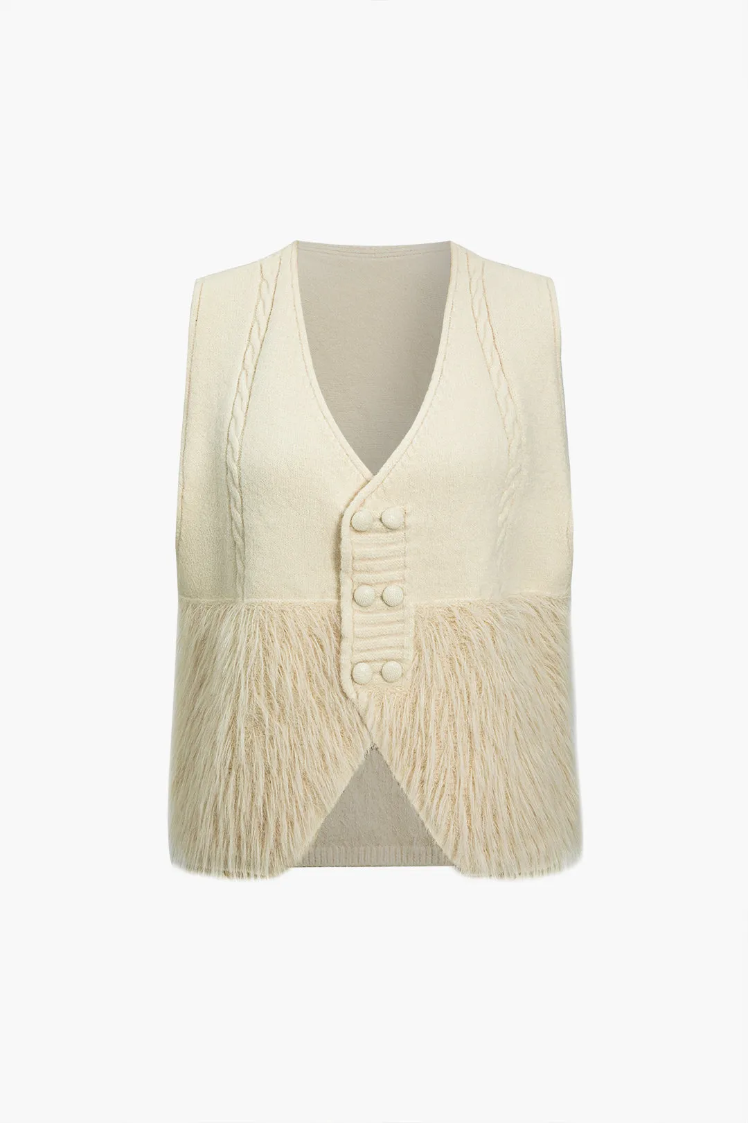 Fringe Button Sweater Vest sold by Micas product image thumbnail 3