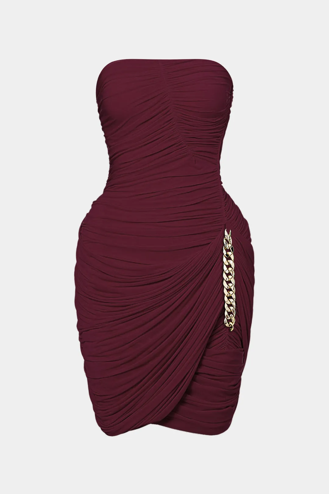 Ruched Strapless Sleeveless Mini Dress sold by Micas