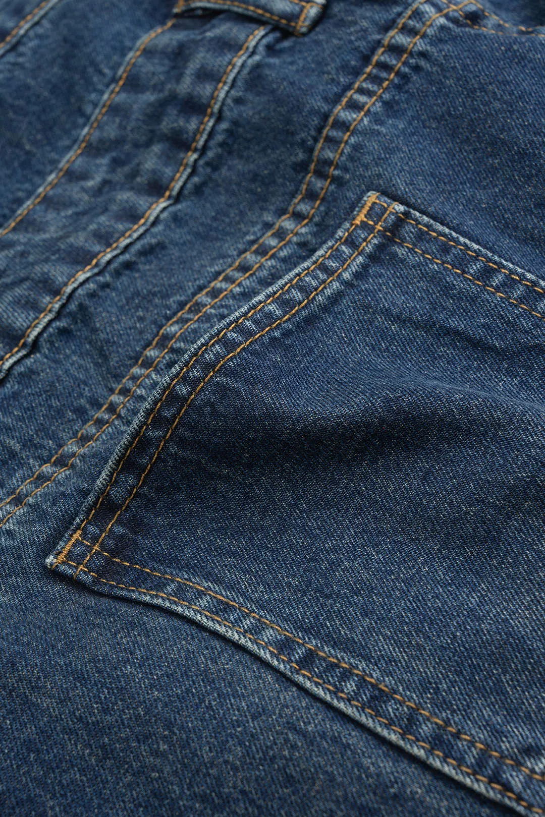 Denim Double Waist Straight Leg Jeans sold by Micas product image thumbnail 4