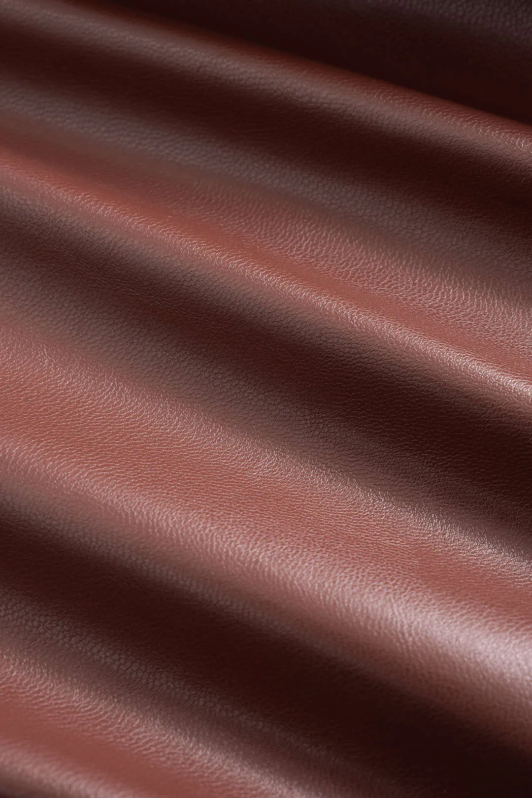 Faux Leather Ruched Zipper Long-Sleeve Shirt sold by Micas product image thumbnail 4