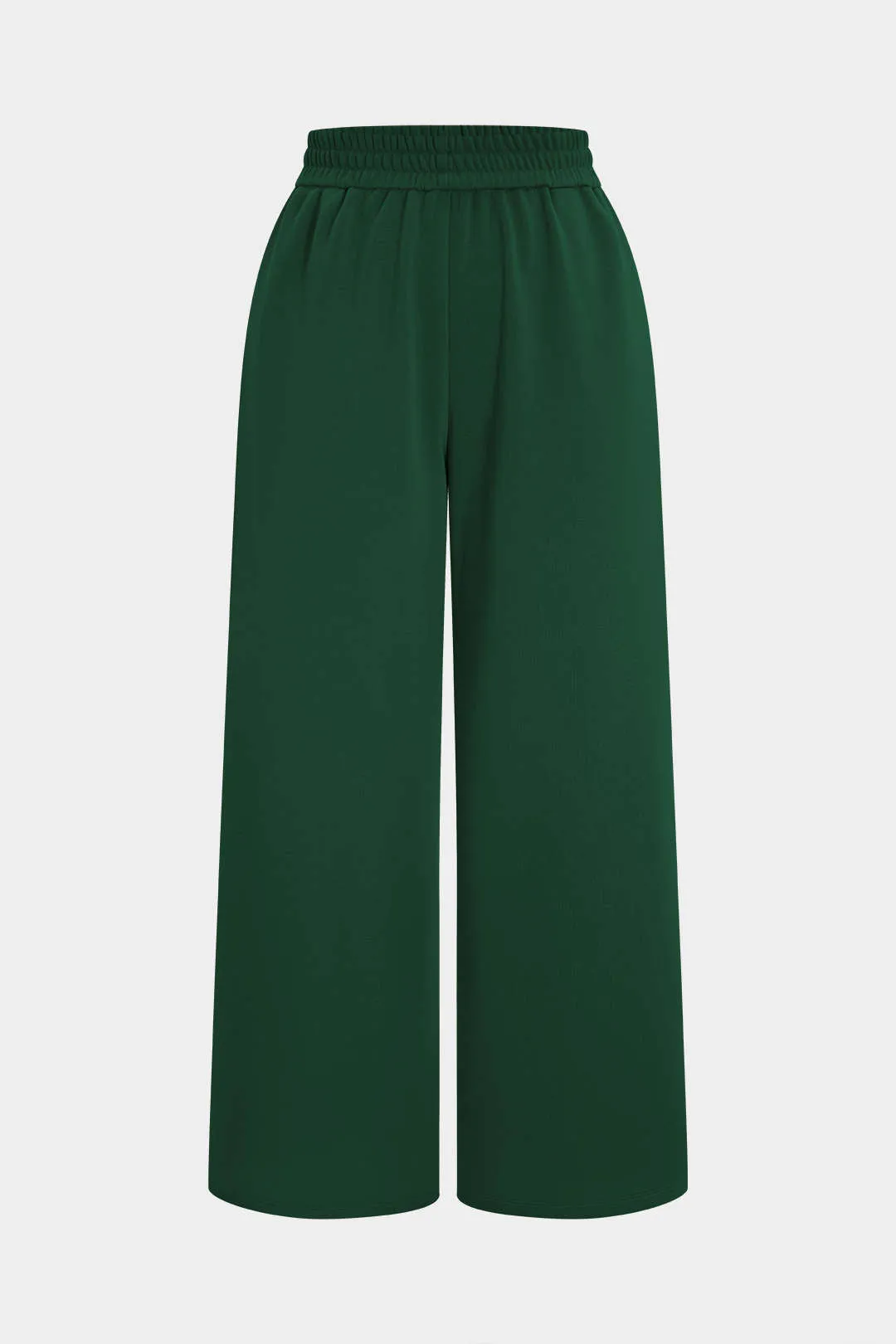 Plus Size Shirred Waistband Pleated Trousers sold by Micas