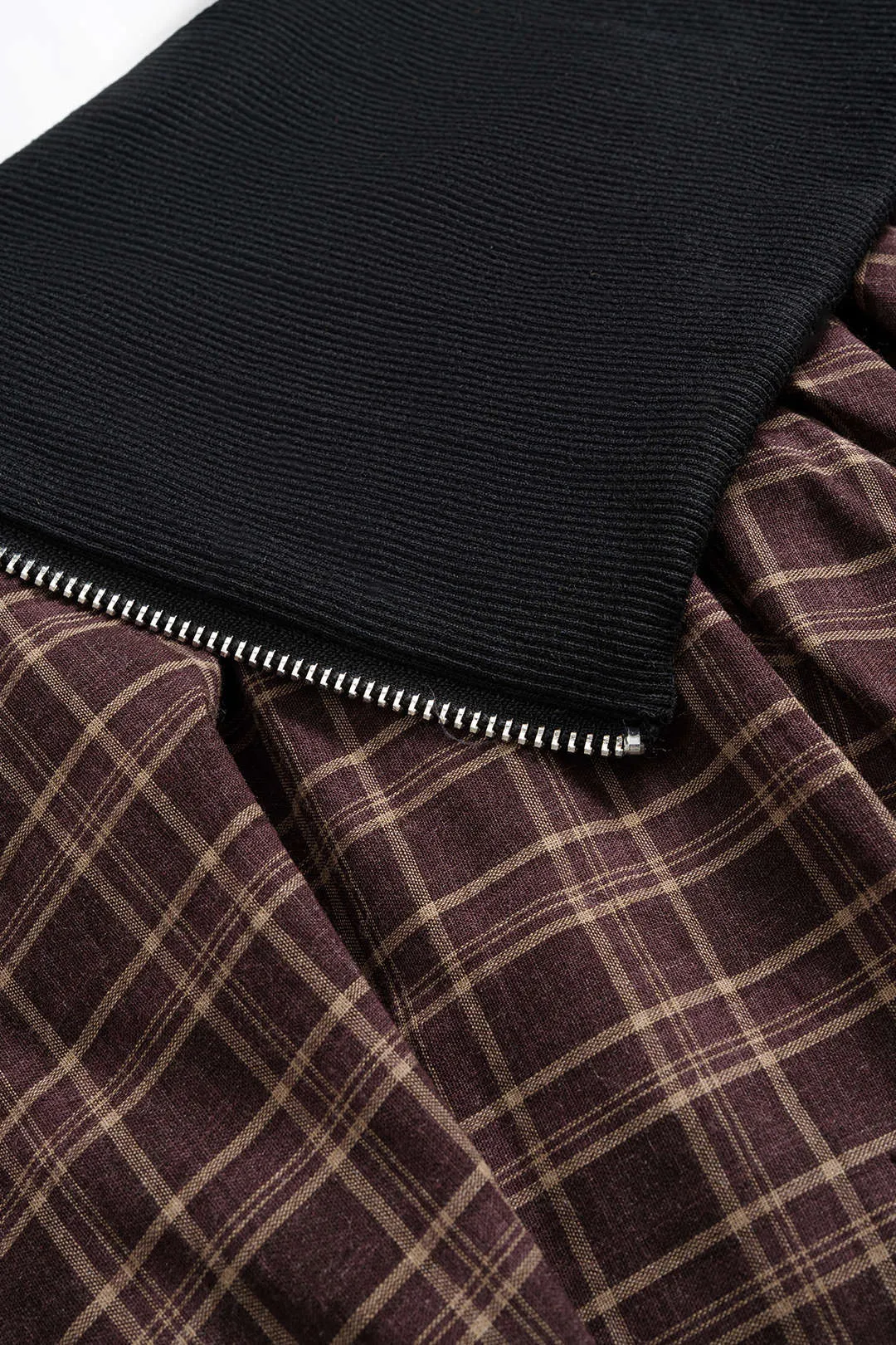 High Waist Patchwork Irregular Hem Skirt sold by Micas product image thumbnail 3