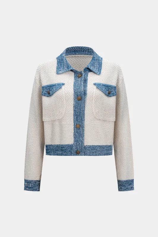 Knit Patchwork Cardigan sold by Micas