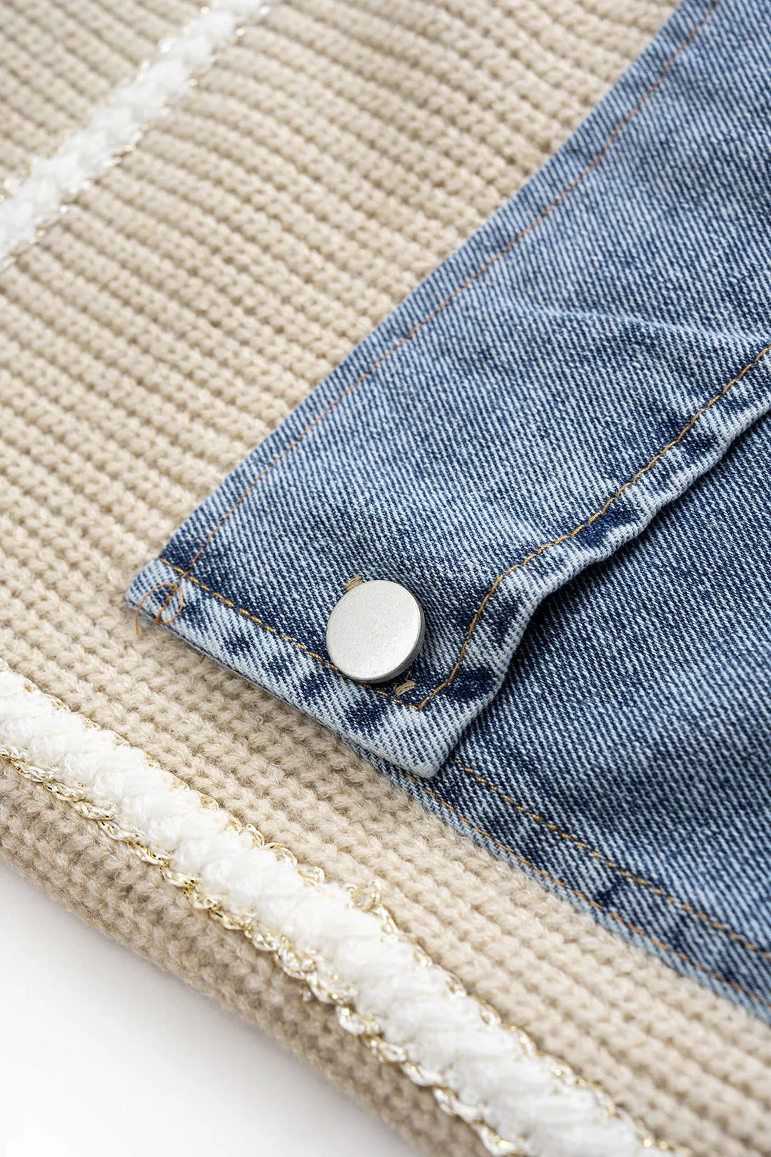 Knit Patchwork Pocket Cardigan sold by Micas product image thumbnail 4