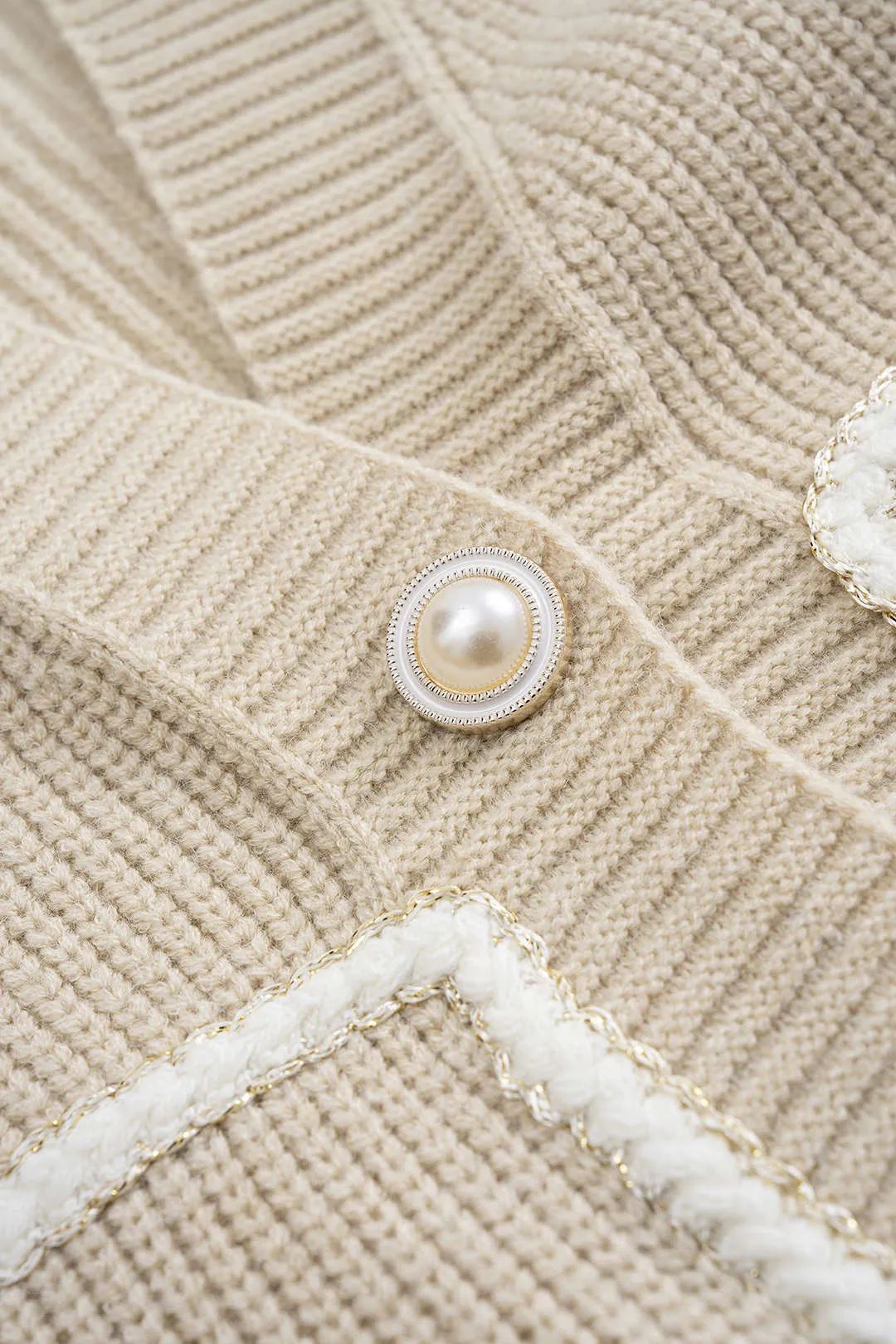 Knit Patchwork Pocket Cardigan sold by Micas product image thumbnail 3