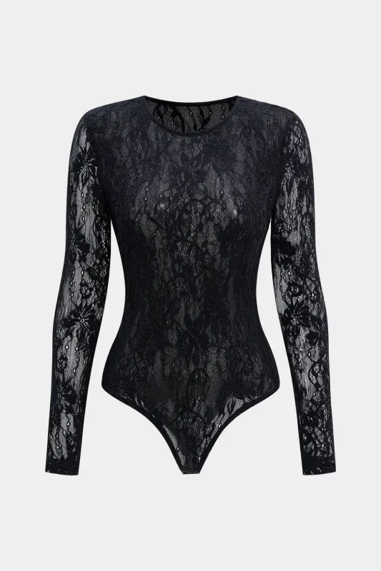Lace Long Sleeve Bodysuit sold by Micas
