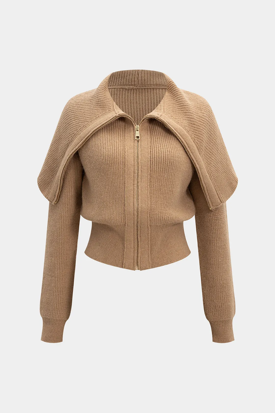 Knit Zipper Cardigan sold by Micas