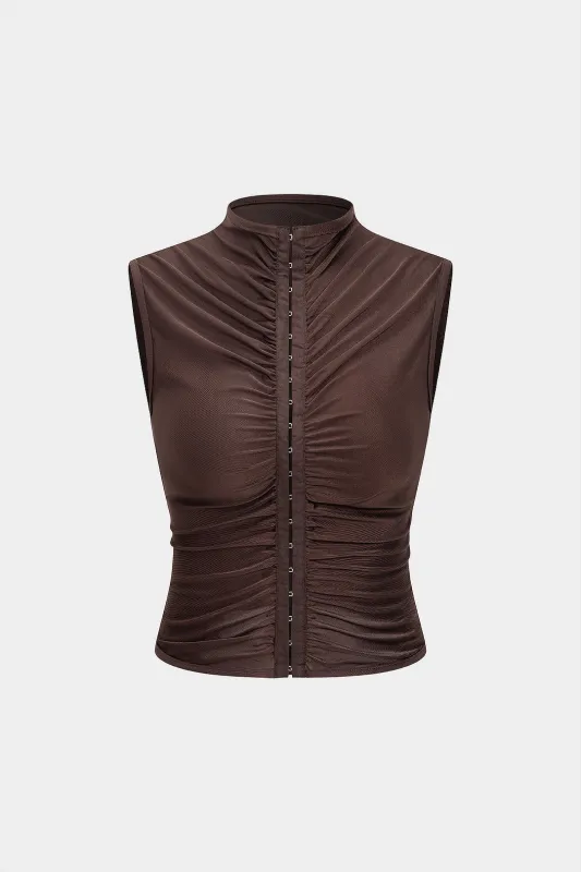 Mesh Ruched Tank Top sold by Micas