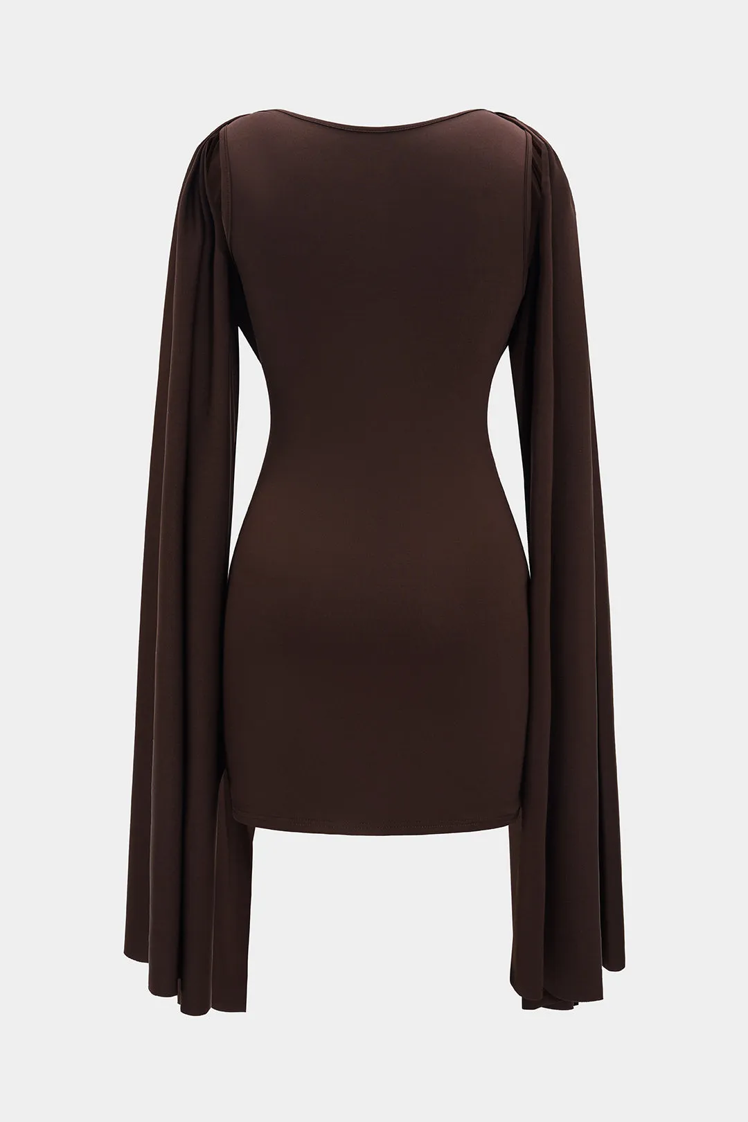 Draped Round Neck Ruched Mini Dress sold by Micas product image thumbnail 2