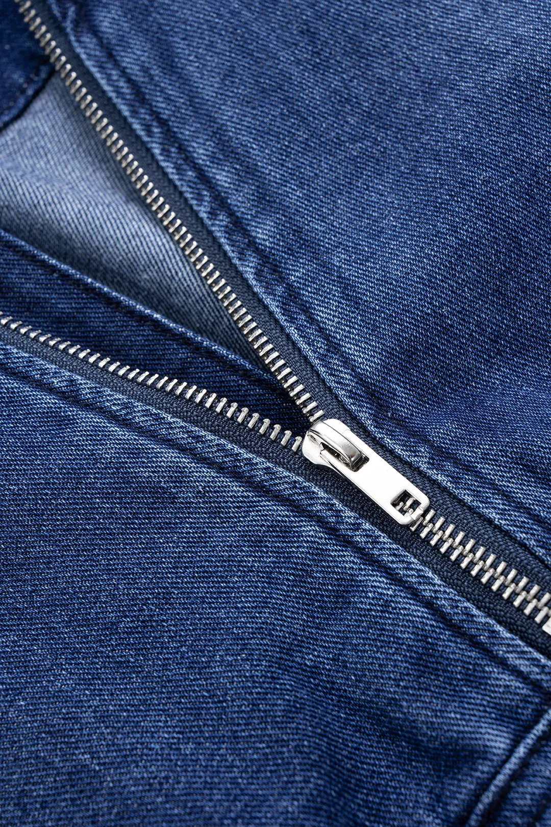 Denim Drawstring Long Sleeve Hoodie sold by Micas product image thumbnail 4