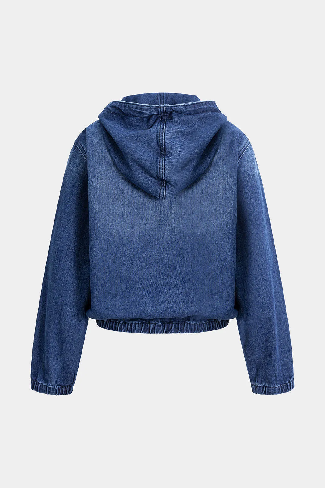 Denim Drawstring Long Sleeve Hoodie sold by Micas product image thumbnail 2