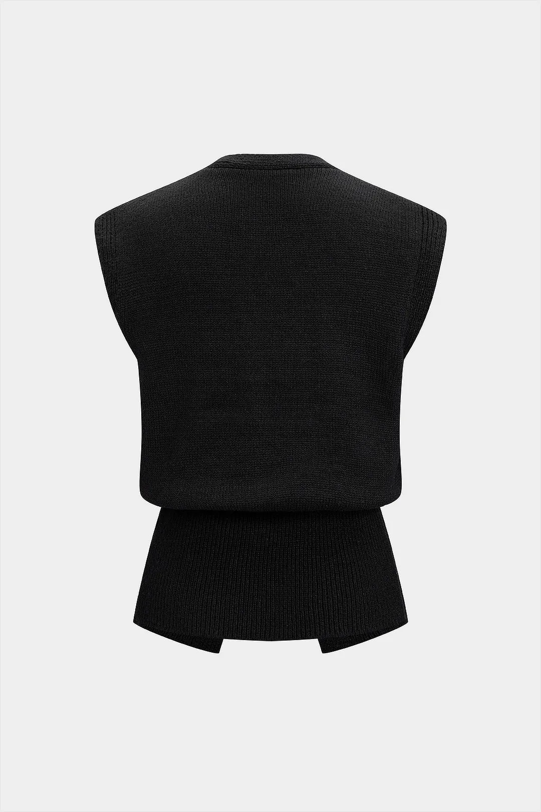 Knit Button V-Neck Vest sold by Micas product image thumbnail 2