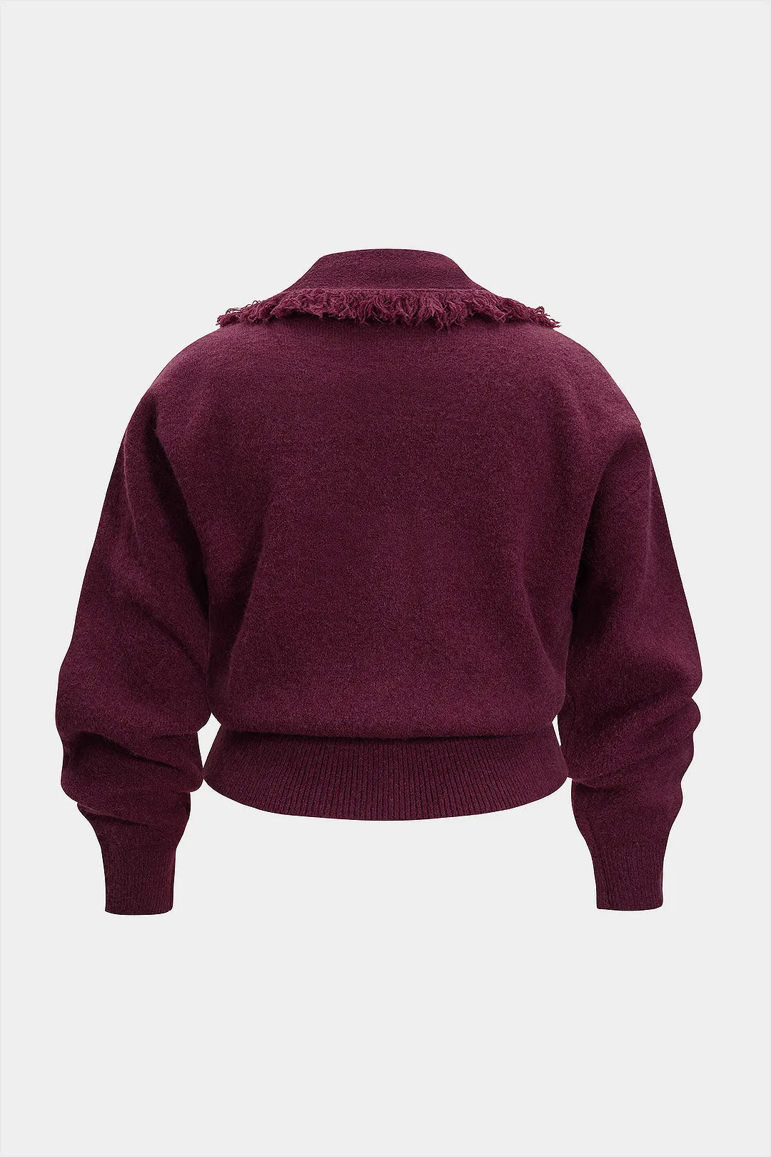 Plus Size Knit Metallic Button Fringe Cardigan sold by Micas product image thumbnail 2