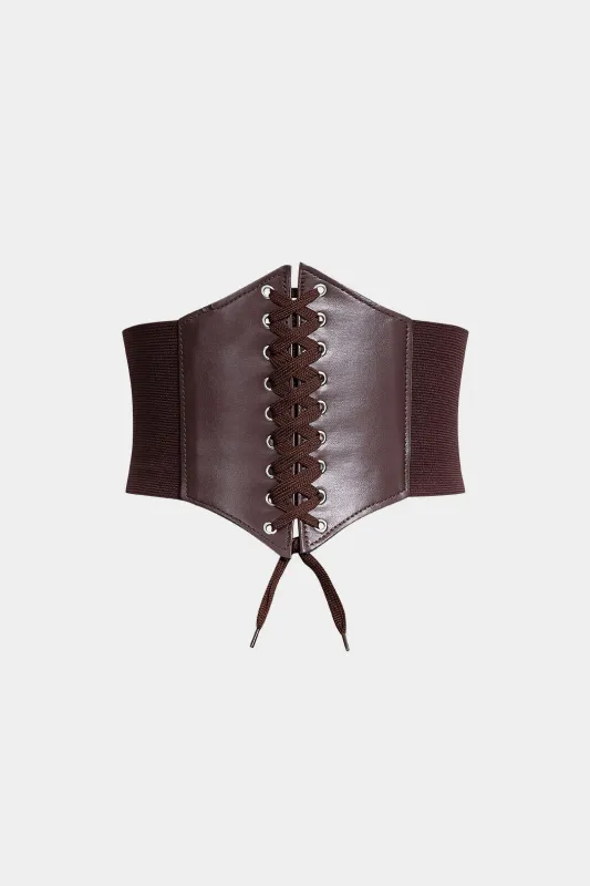 Leather Waist Wide Corset sold by Micas