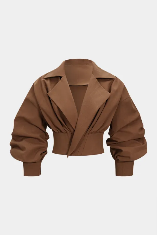 Ruched V-Neck Jacket sold by Micas