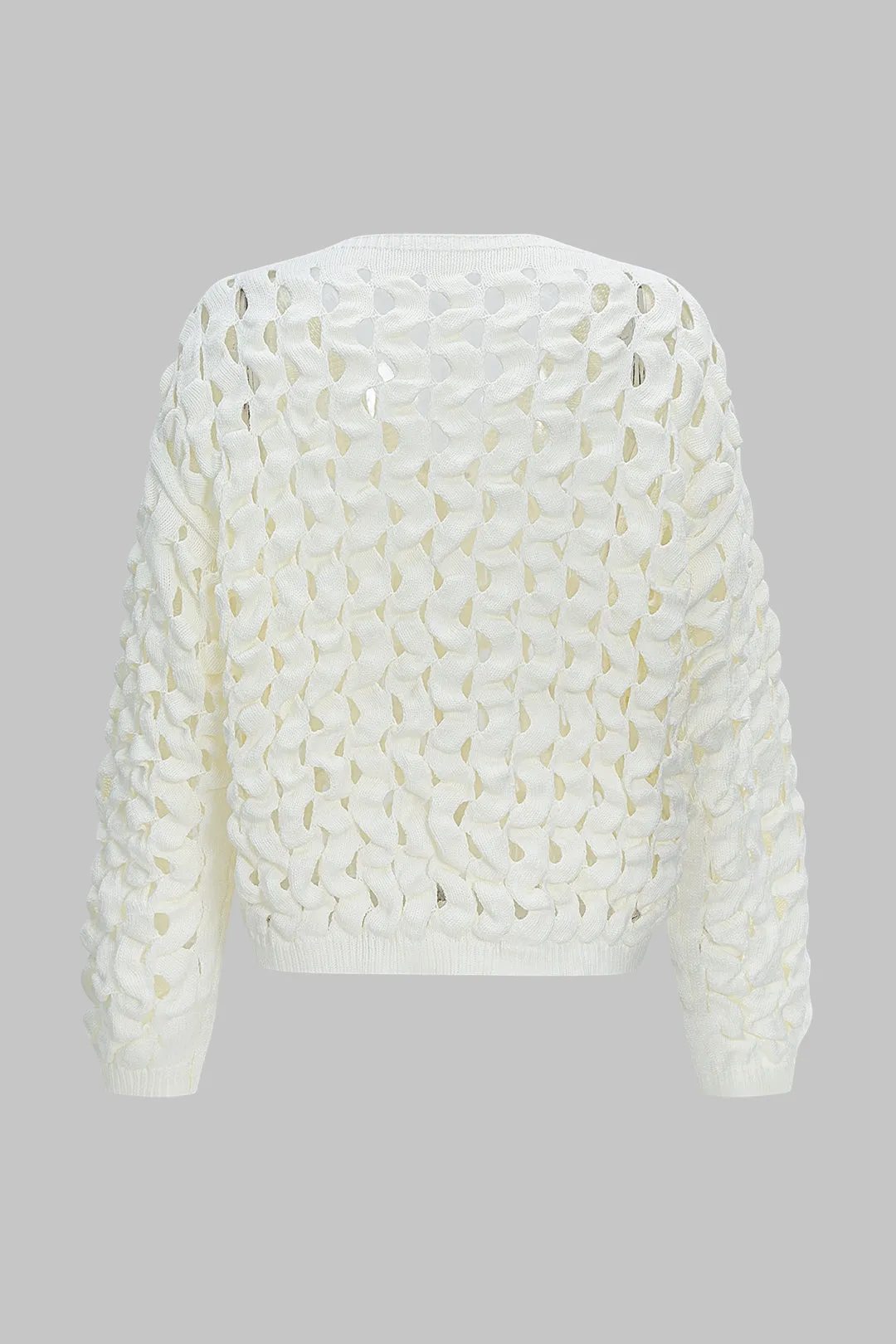 Knit Cut Out Sweater Cardigan sold by Micas product image thumbnail 2