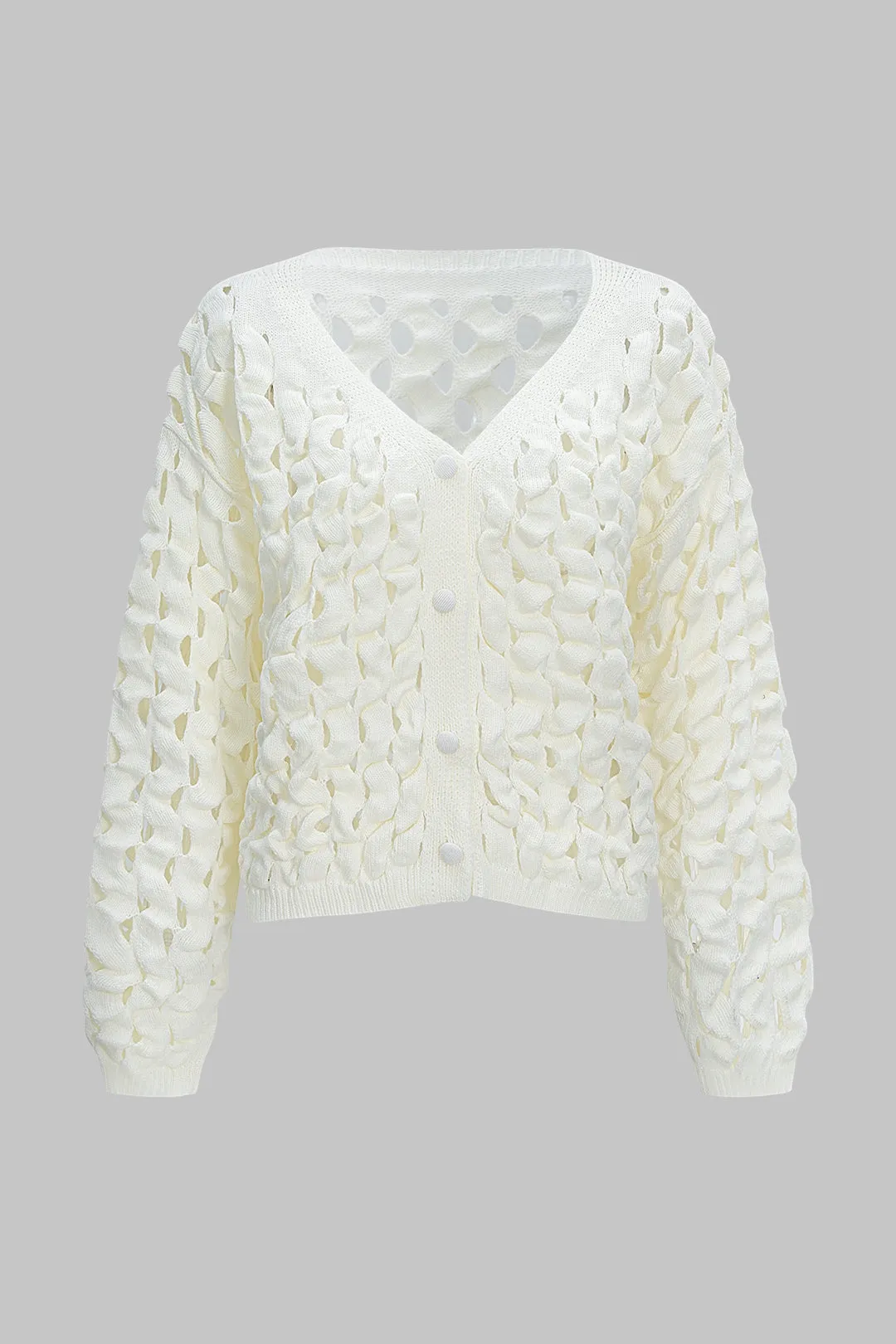 Knit Cut Out Sweater Cardigan sold by Micas