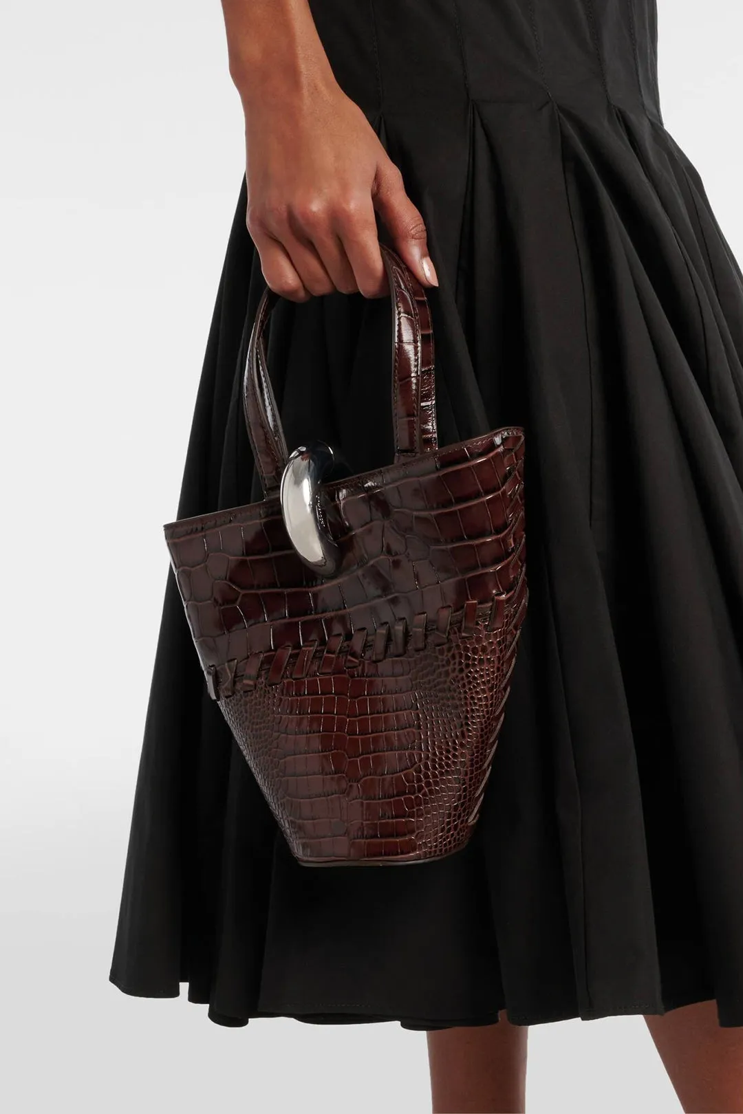 Leather Splicing Clutch Bag sold by Micas