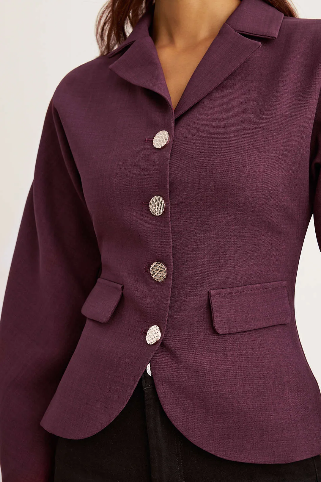 Solid Button Detail Blazer sold by Micas product image thumbnail 3