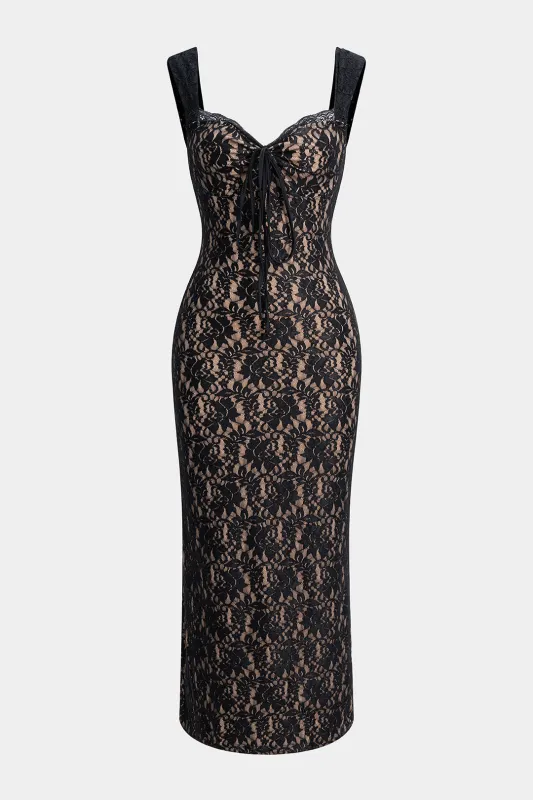 Lace Slip Sleeveless Maxi Dress sold by Micas