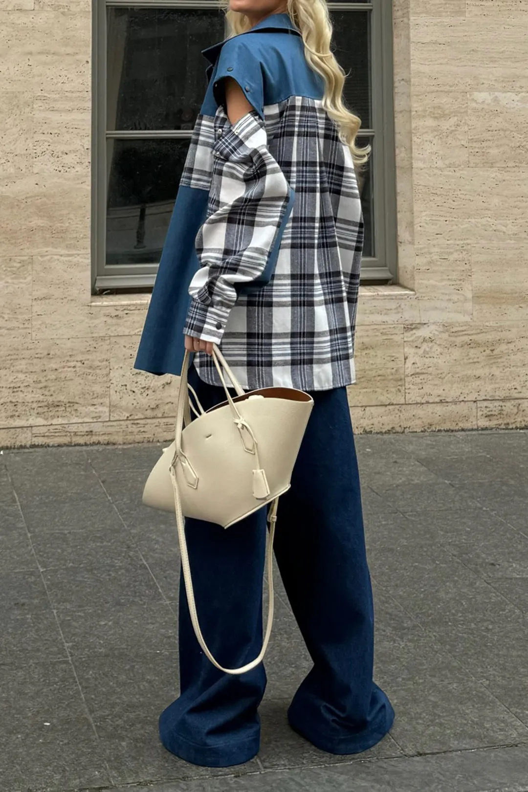 Denim Button Patchwork Cut Out Outerwear sold by Micas product image thumbnail 4