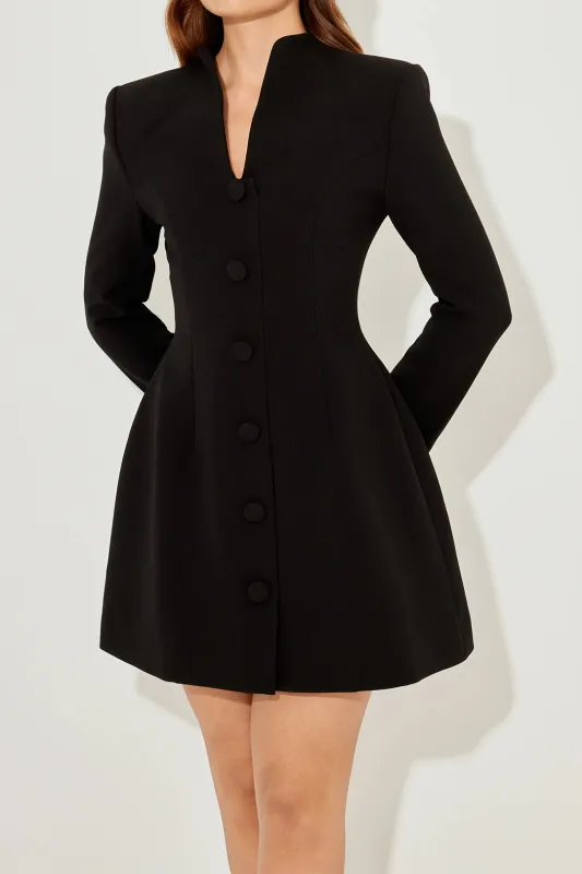 Button Detail Long Sleeve Mini Dress sold by Micas