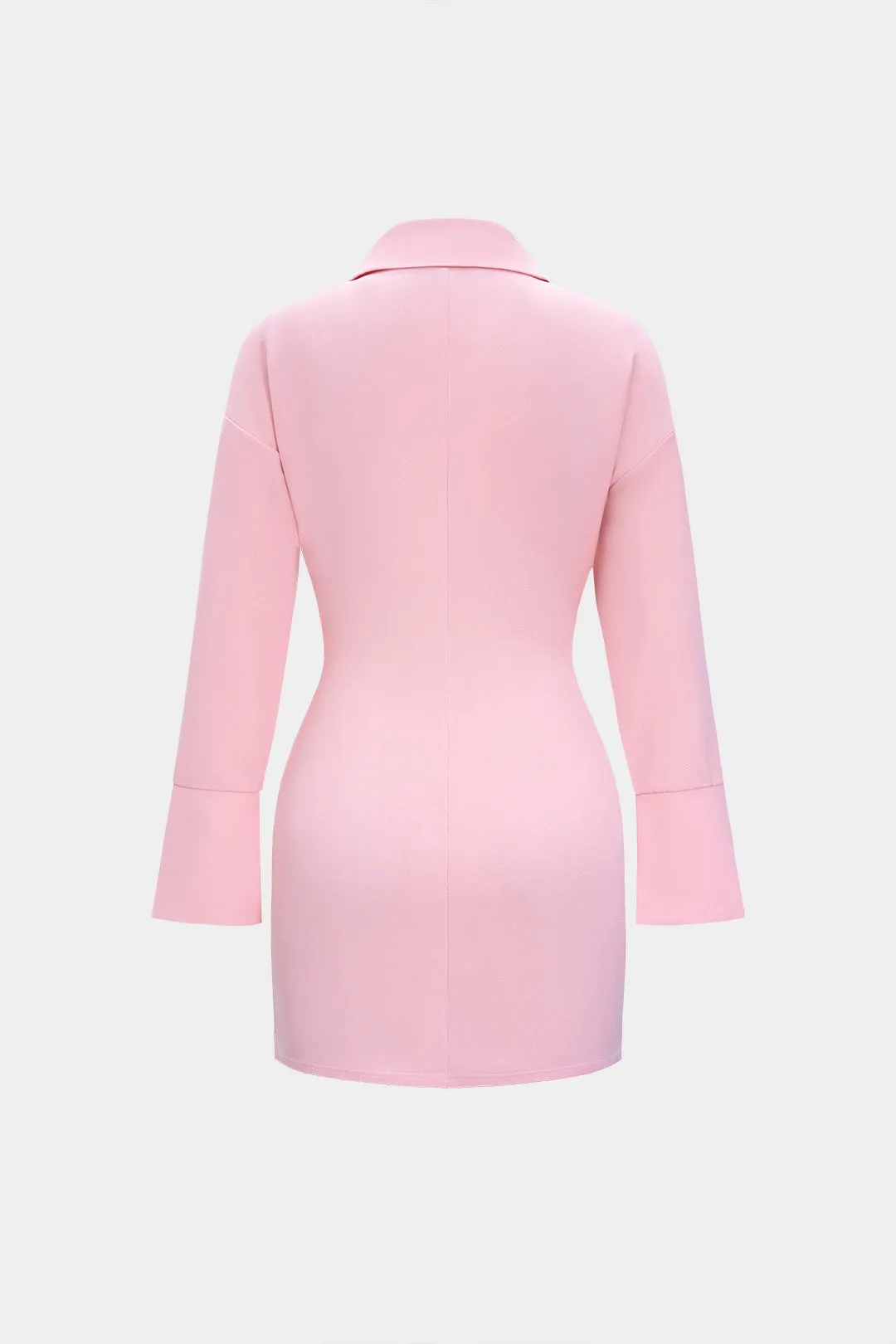 Ruffle Knotted Long Sleeve Mini Dress sold by Micas product image thumbnail 2