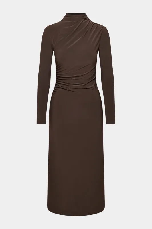 Ruched Long Sleeve Maxi Dress sold by Micas