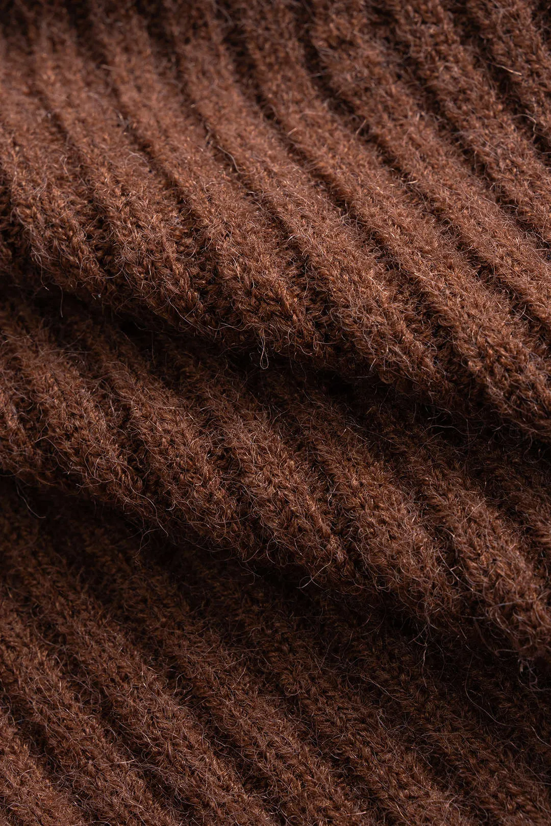 Knit Asymmetrical Ribbed Long-Sleeve Top sold by Micas product image thumbnail 4