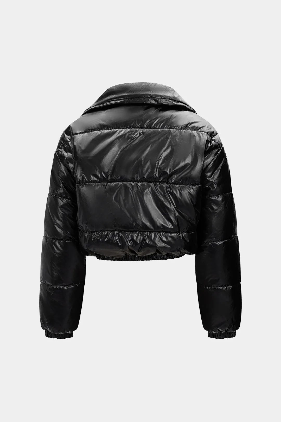 Solid Zipper Cropped Puffer sold by Micas product image thumbnail 2