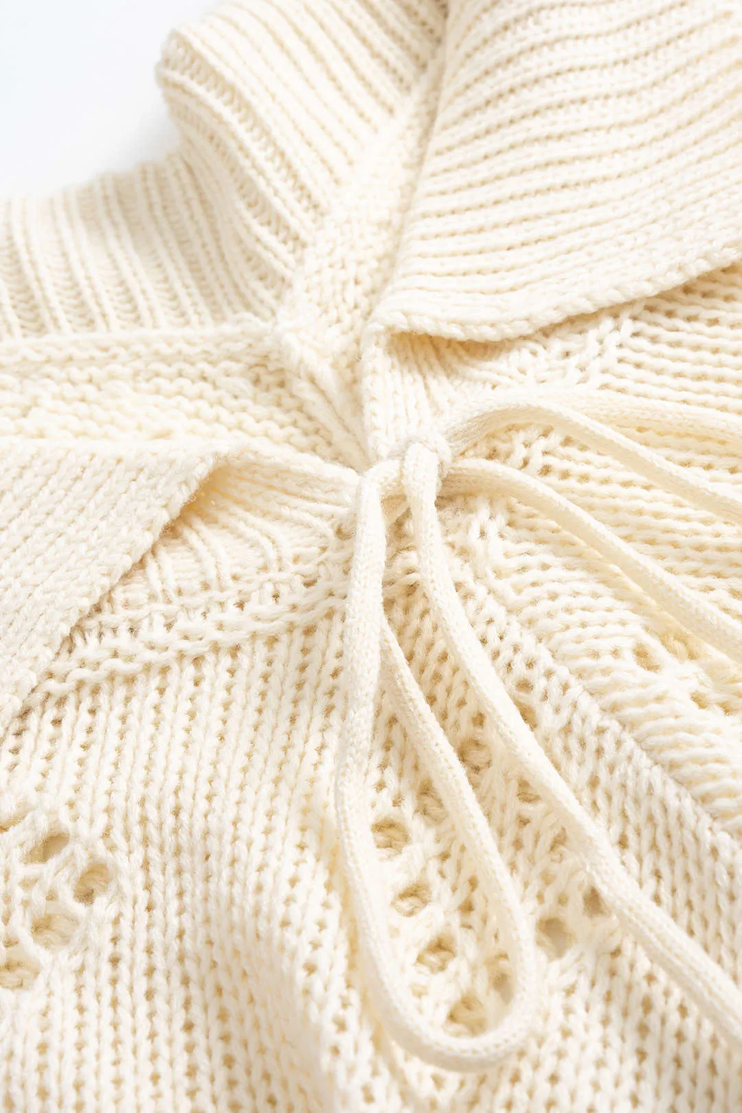 Knit Draped Fringe Cardigan sold by Micas product image thumbnail 3