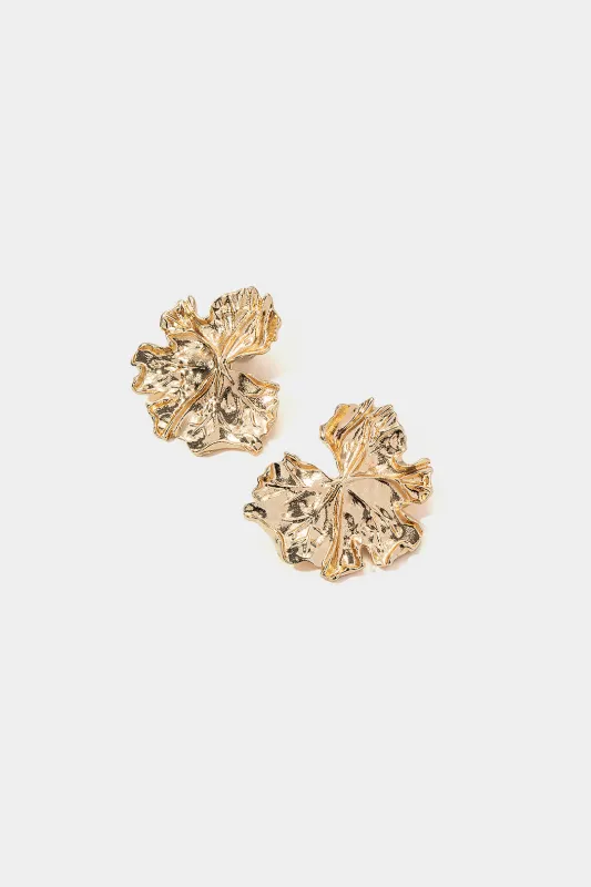 Alloy Flower Geometric Earrings sold by Micas