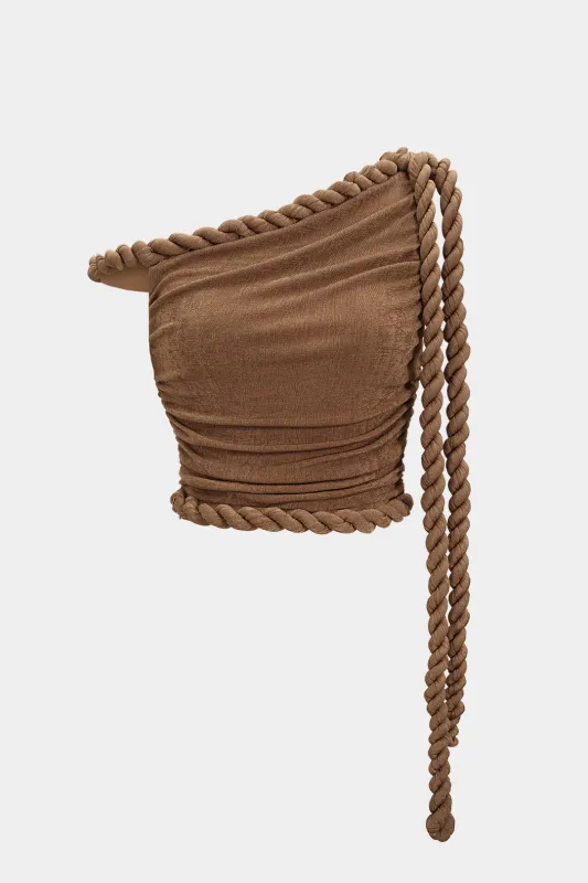 Ruched Twist Knot Tube Top sold by Micas