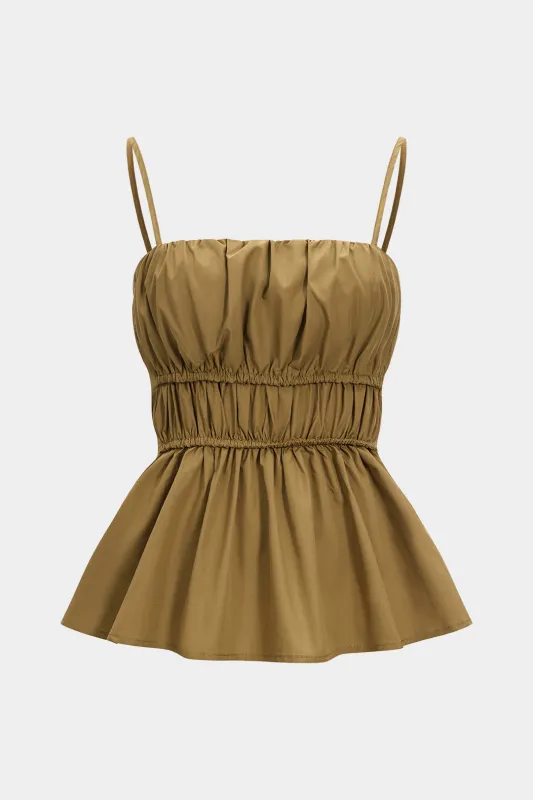 Shirred Strappy Slip Cami Top sold by Micas
