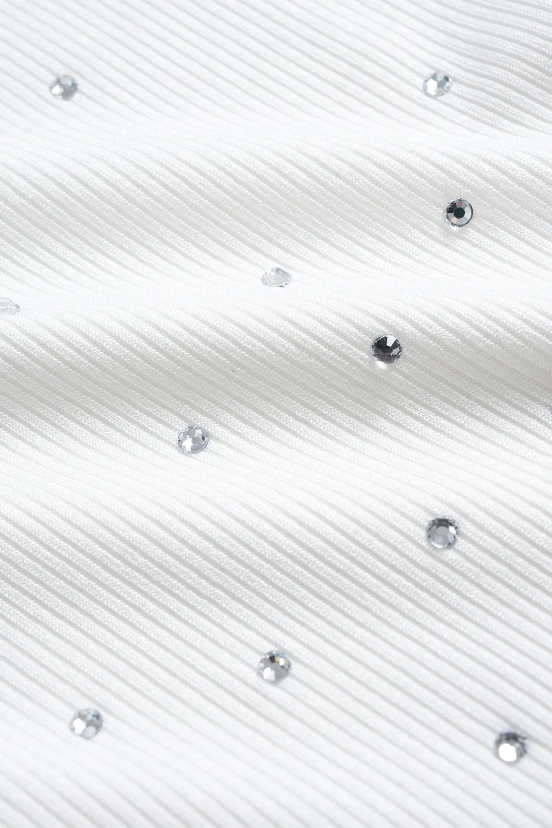 Square Neck Rhinestone Decor Long Sleeve T-Shirt sold by Micas product image thumbnail 3