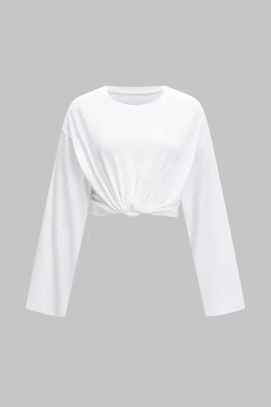 Round Neck Long-Sleeve Top sold by Micas