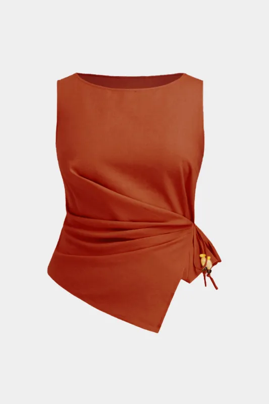 Plus størrelse sammenbinding tank top sold by Micas