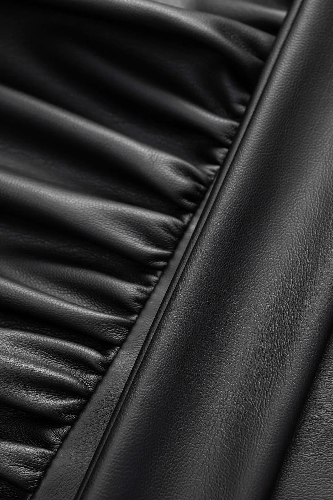 Faux Leather Tie Front Asymmetrical Jacket sold by Micas product image thumbnail 3