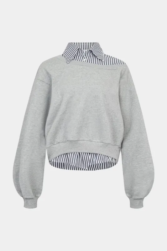 Patchwork Asymmetrical Long Sleeve Sweatshirt sold by Micas