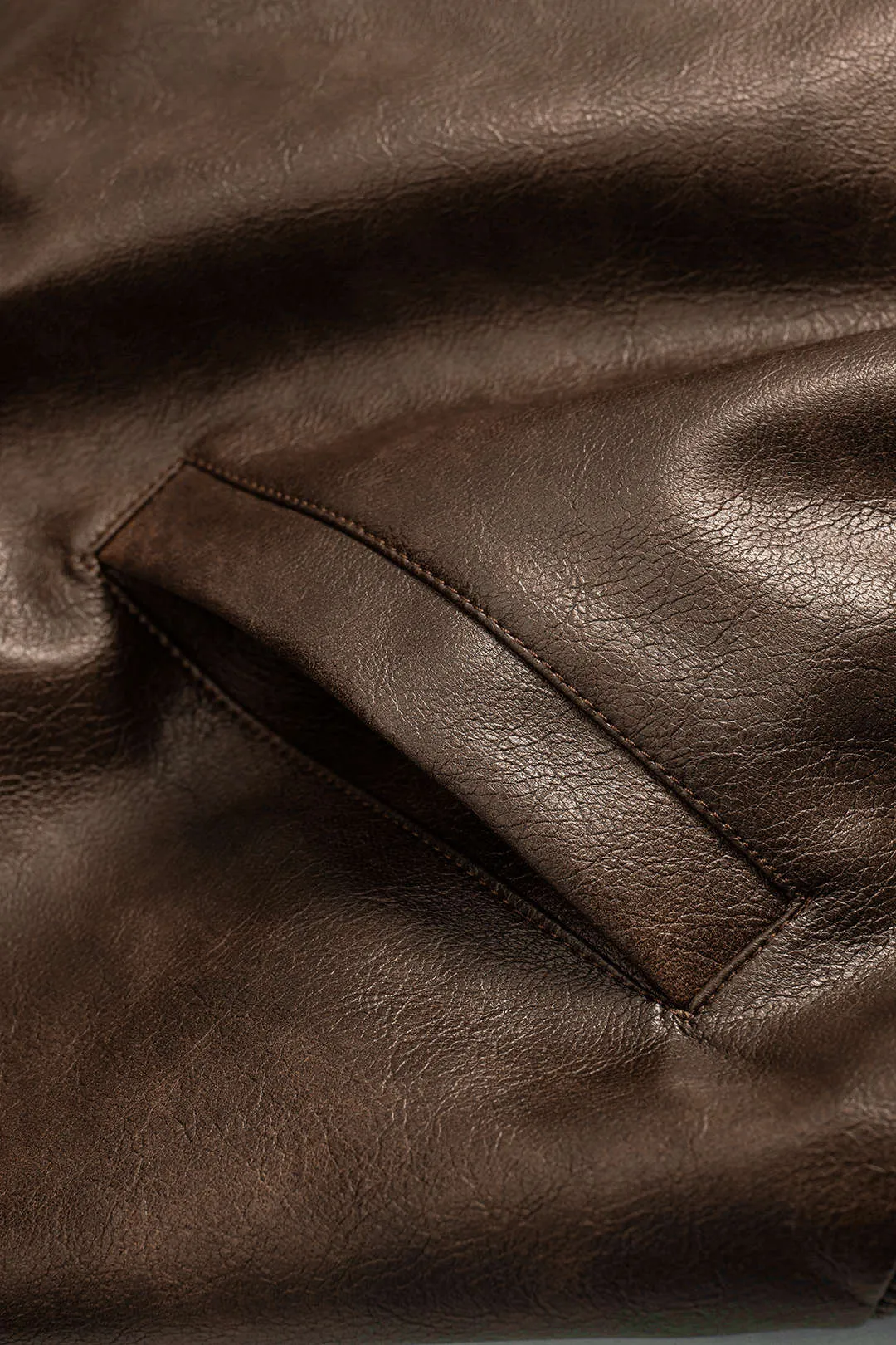 Faux Leather Zipper Jacket sold by Micas product image thumbnail 4