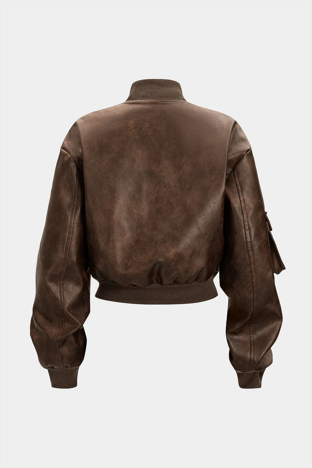 Faux Leather Zipper Jacket sold by Micas product image thumbnail 2