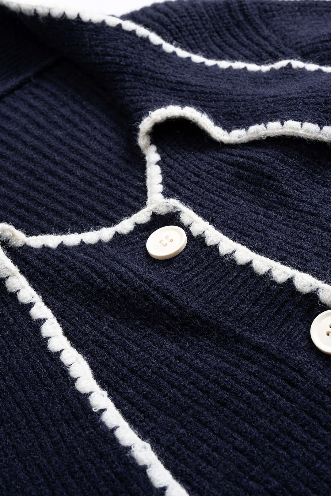 Plus Size Knit Button Knotted Cardigan sold by Micas product image thumbnail 3